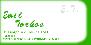 emil torkos business card
